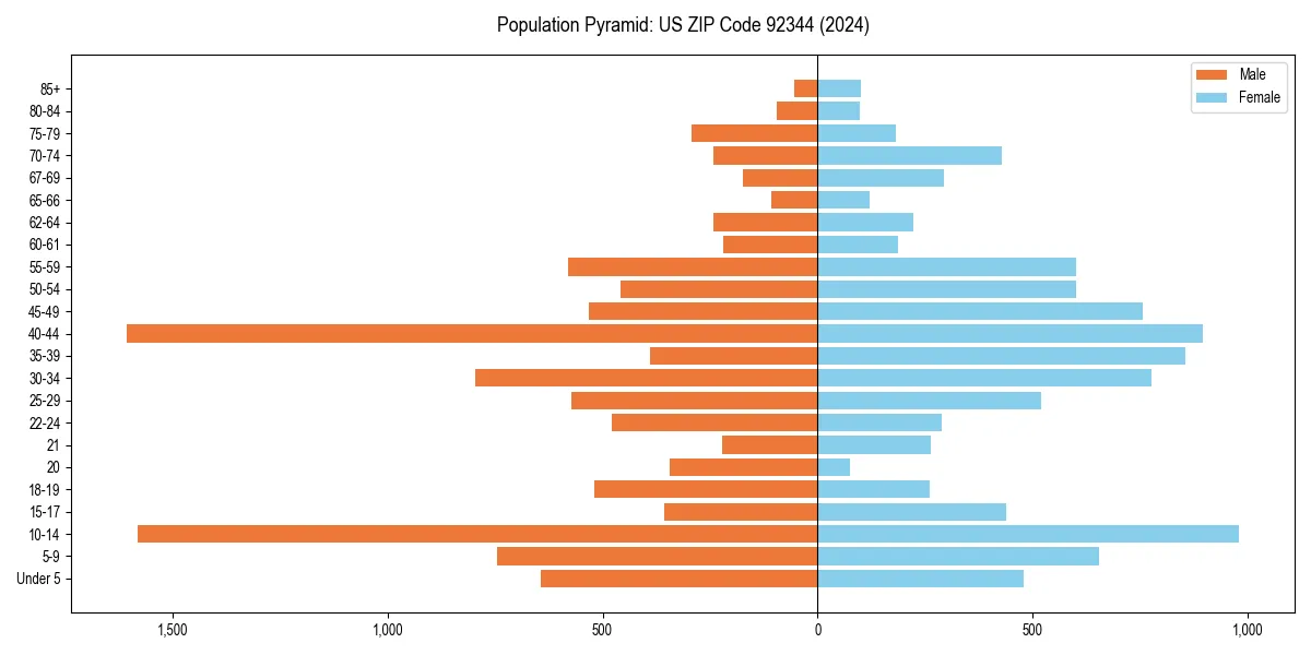 Population pyramid for 