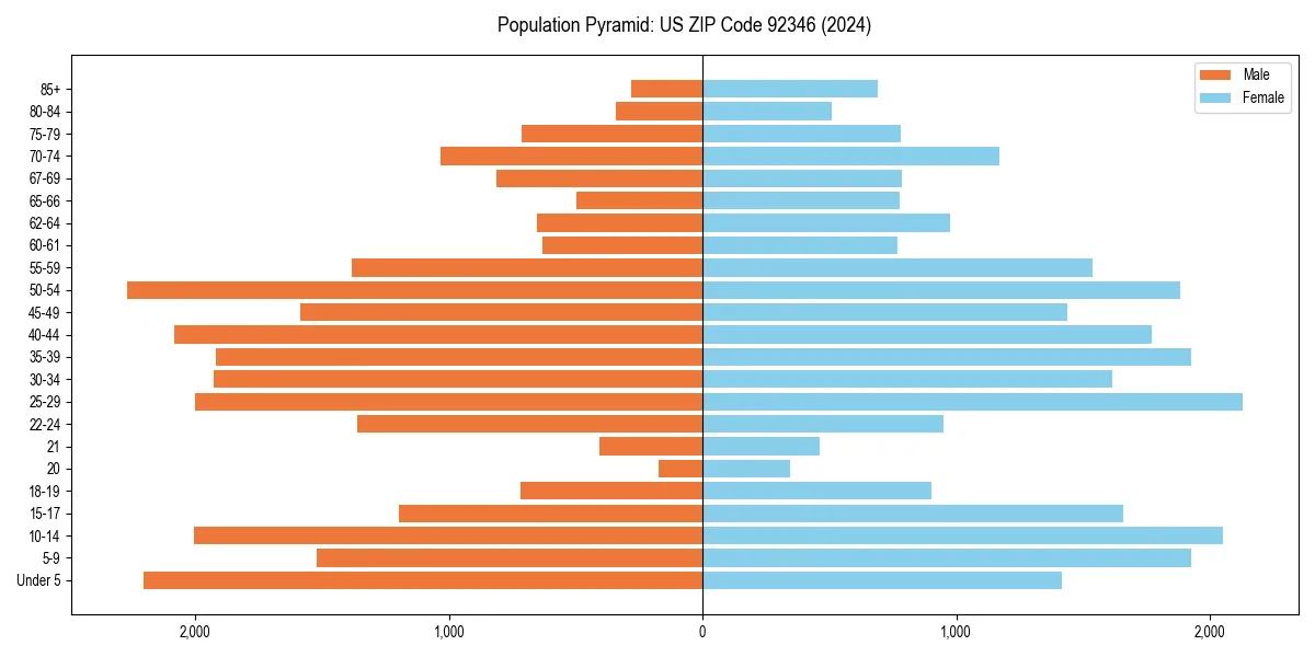 Population pyramid for 