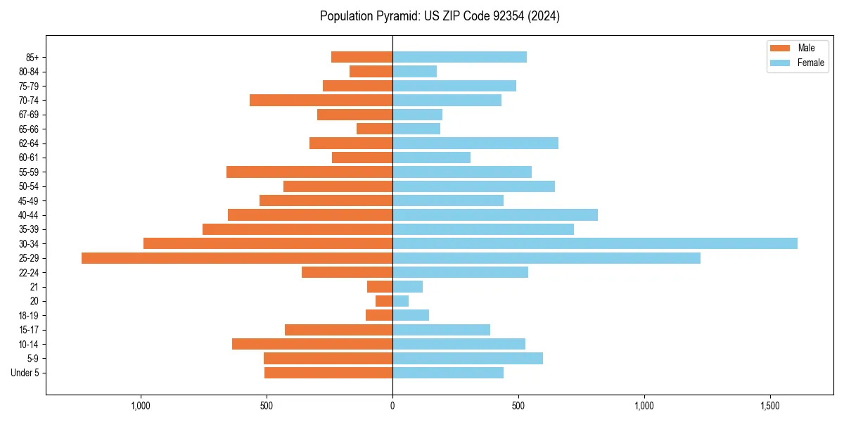 Population pyramid for 