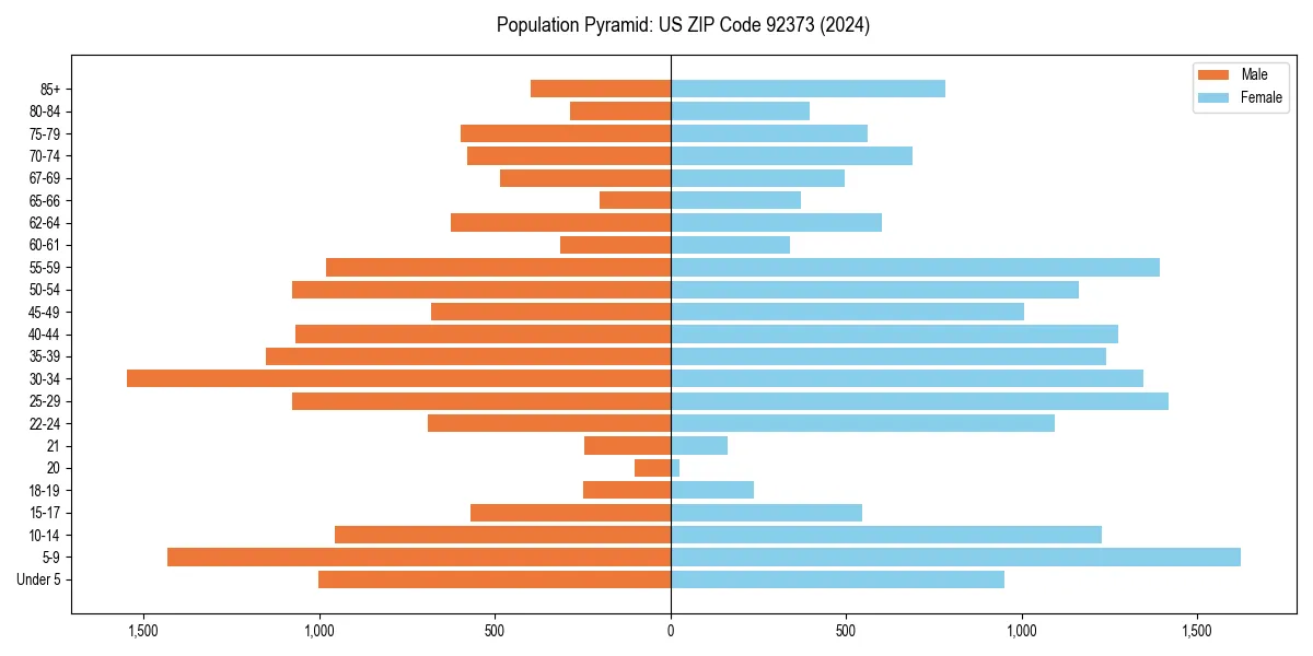 Population pyramid for 