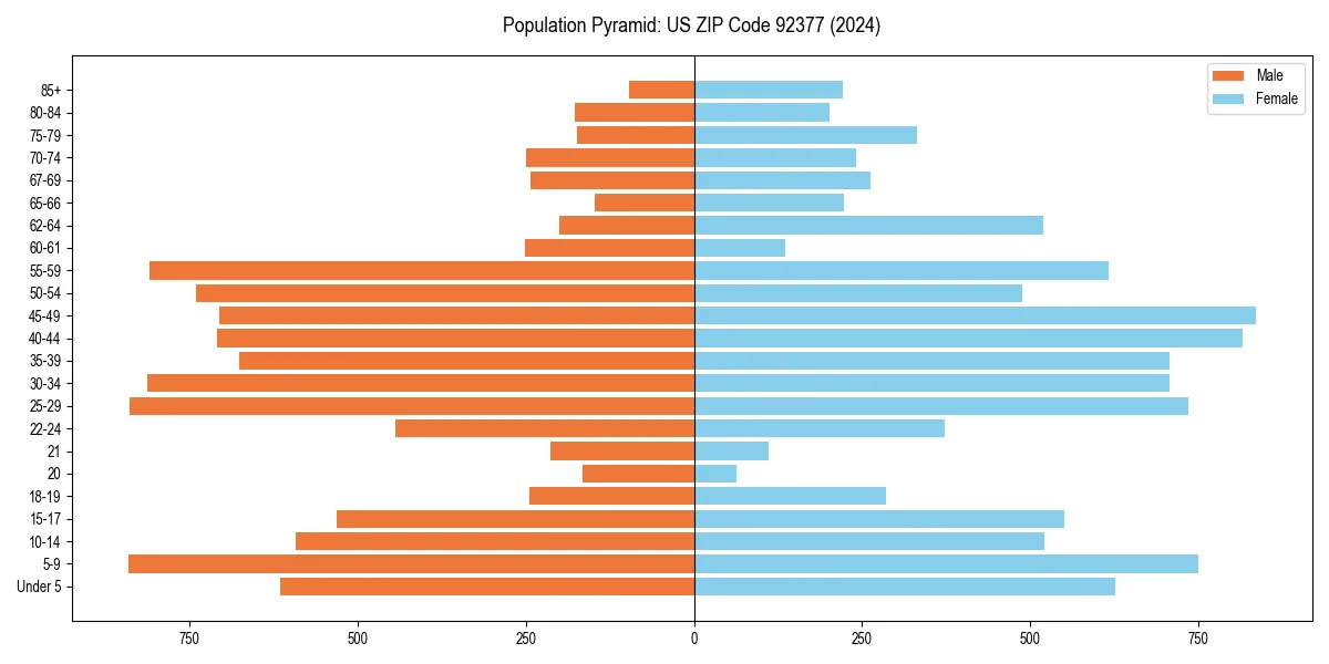 Population pyramid for 