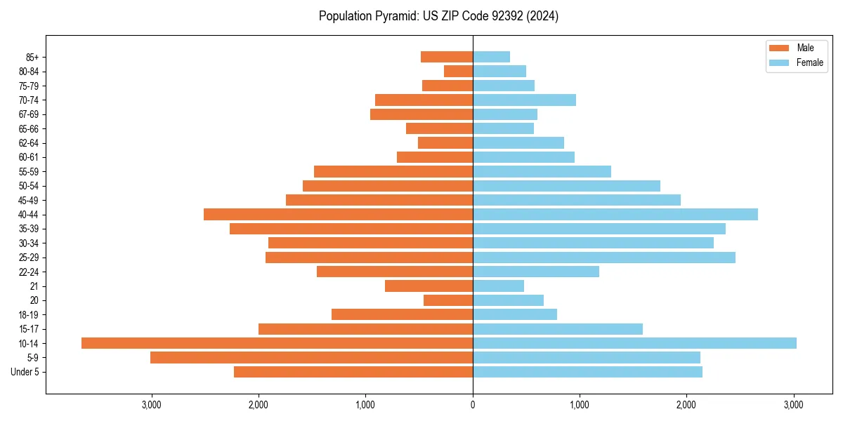 Population pyramid for 