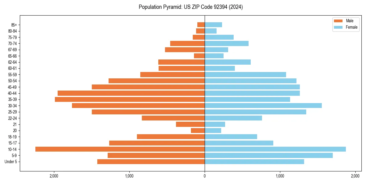 Population pyramid for 