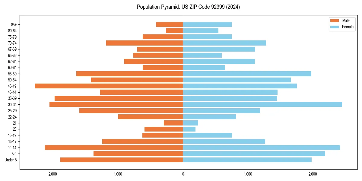Population pyramid for 