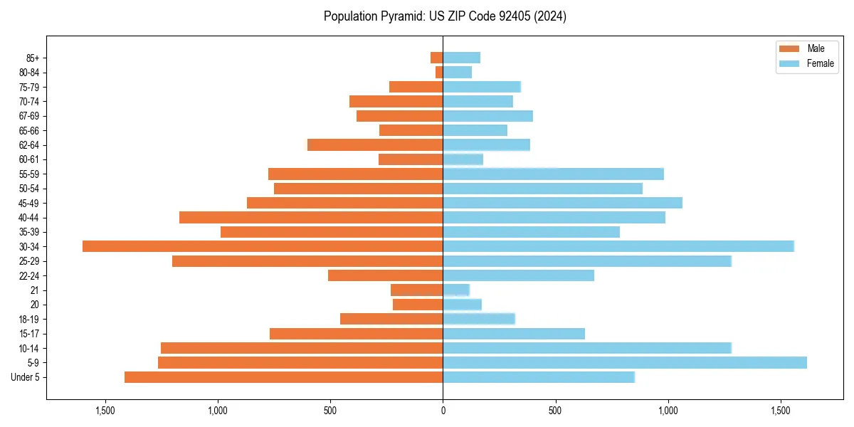 Population pyramid for 