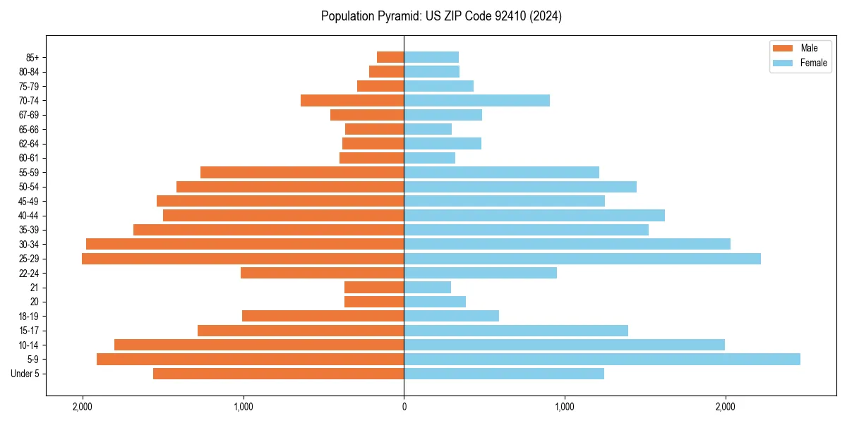 Population pyramid for 
