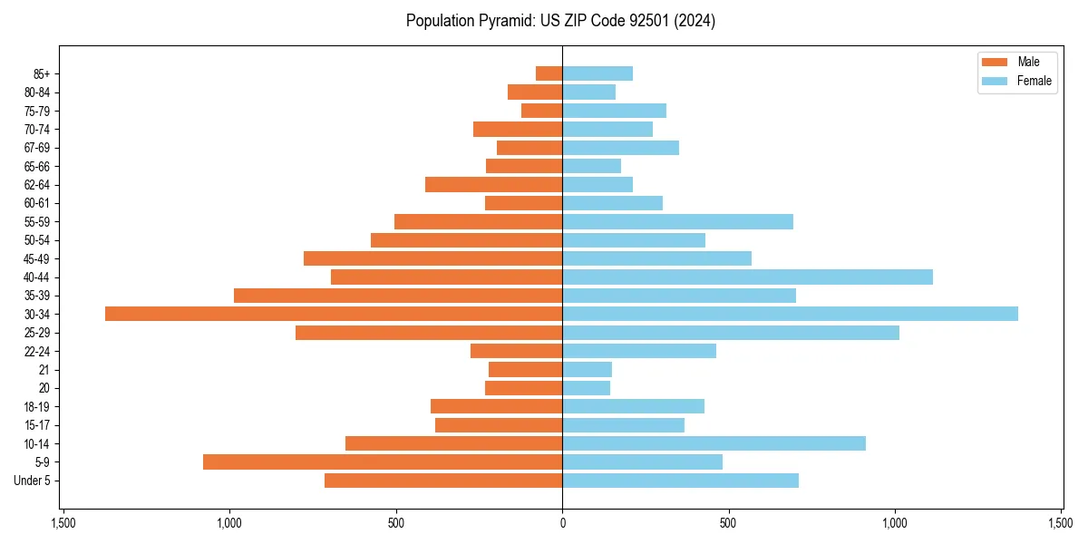Population pyramid for 