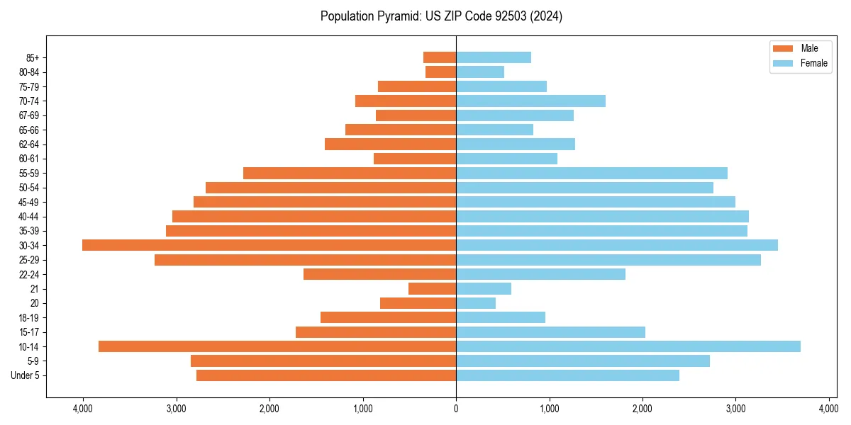 Population pyramid for 
