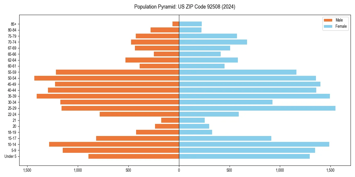 Population pyramid for 
