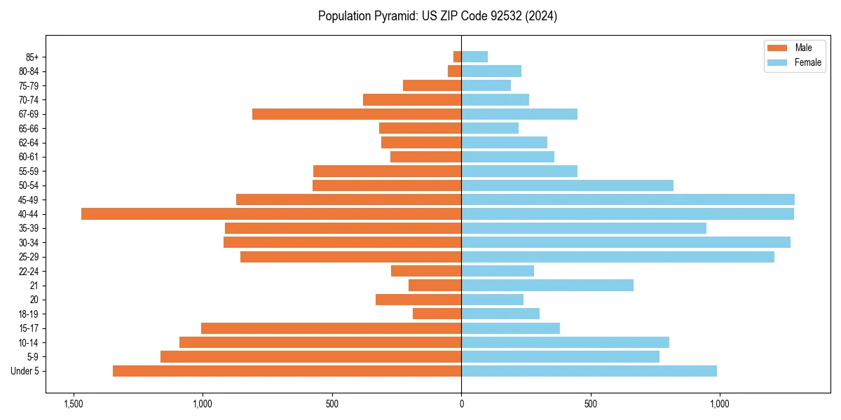 Population pyramid for 