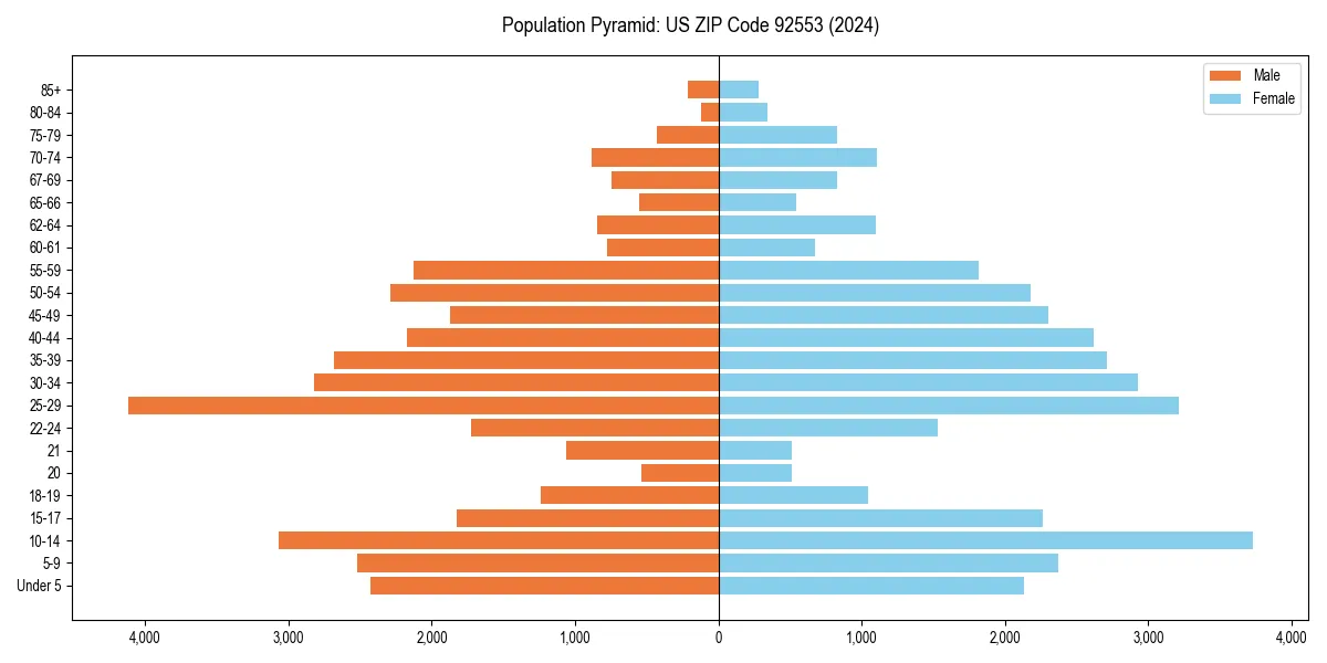 Population pyramid for 