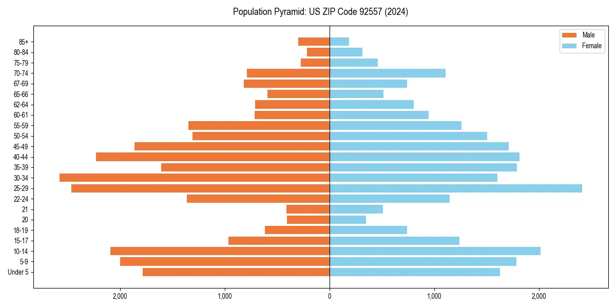 Population pyramid for 