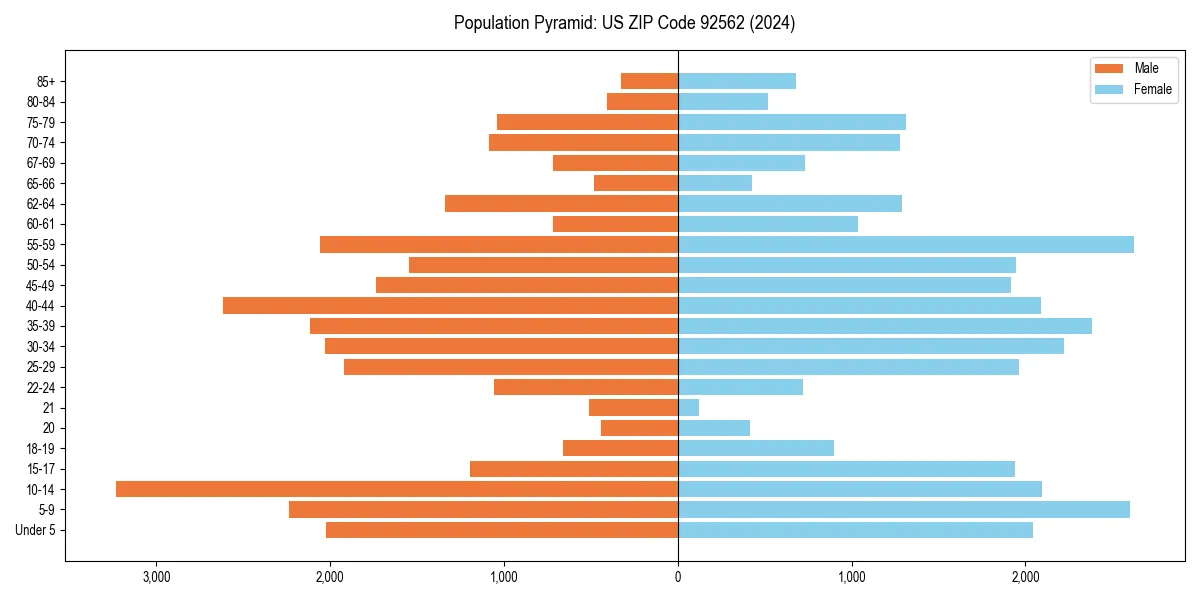 Population pyramid for 
