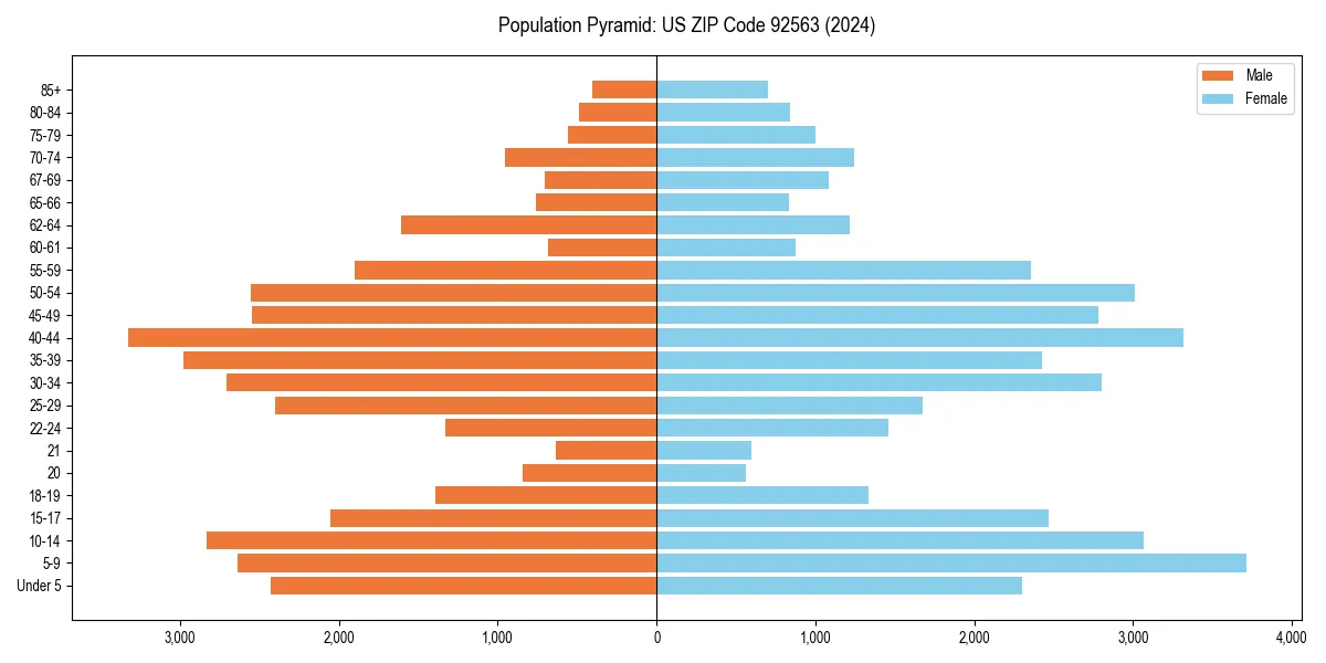 Population pyramid for 
