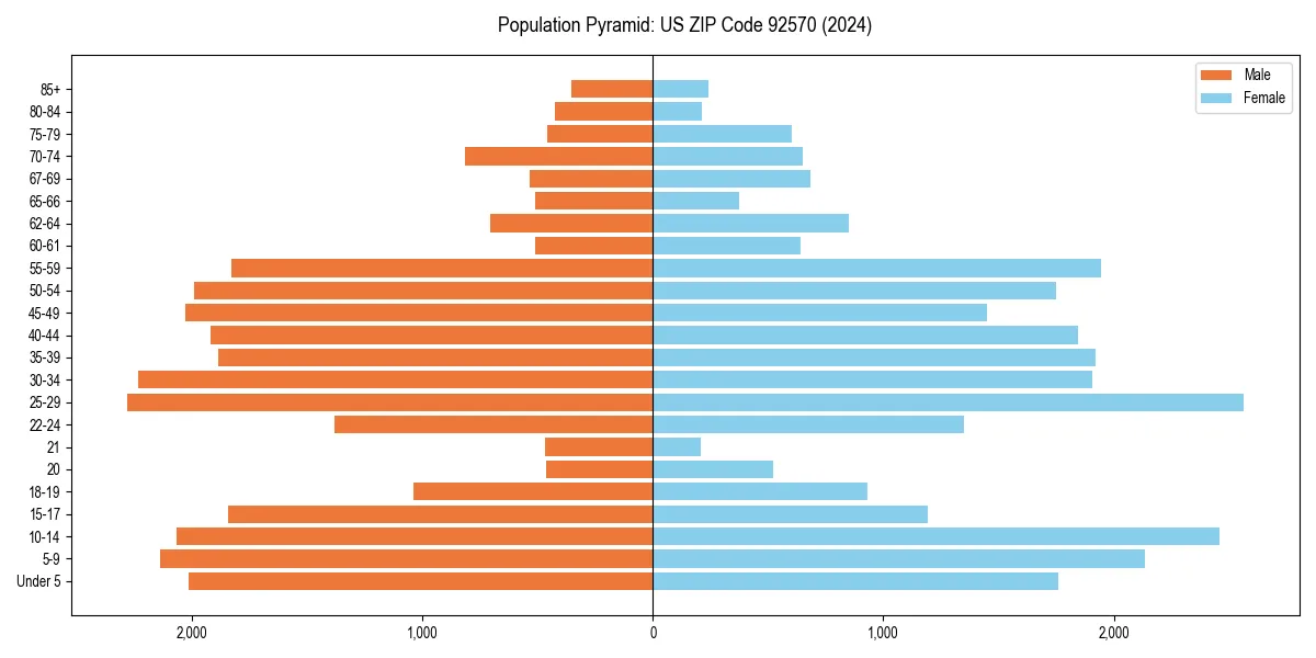 Population pyramid for 