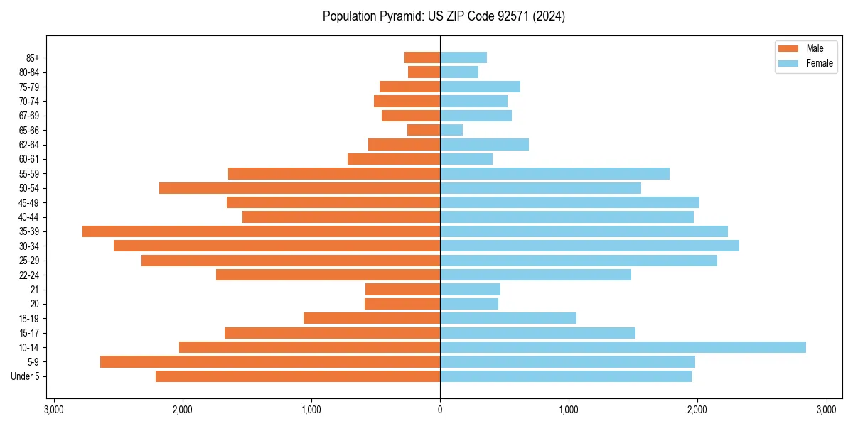 Population pyramid for 
