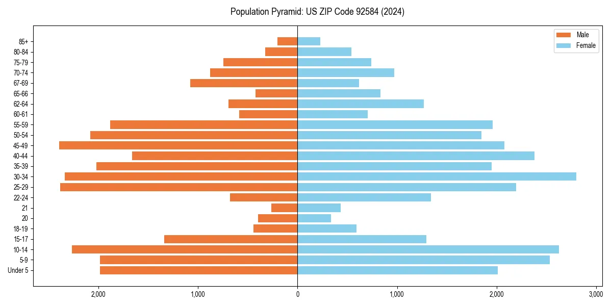 Population pyramid for 