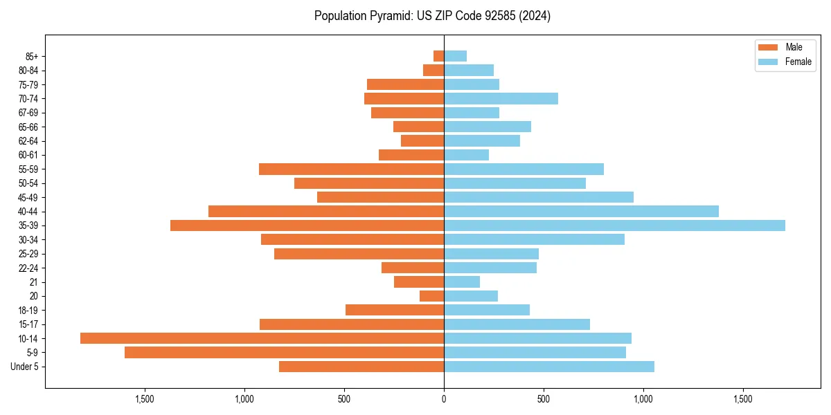 Population pyramid for 