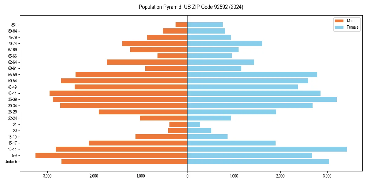 Population pyramid for 