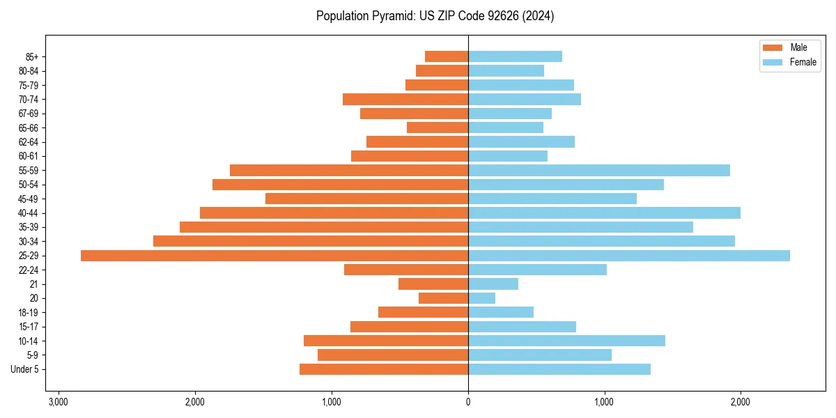 Population pyramid for 
