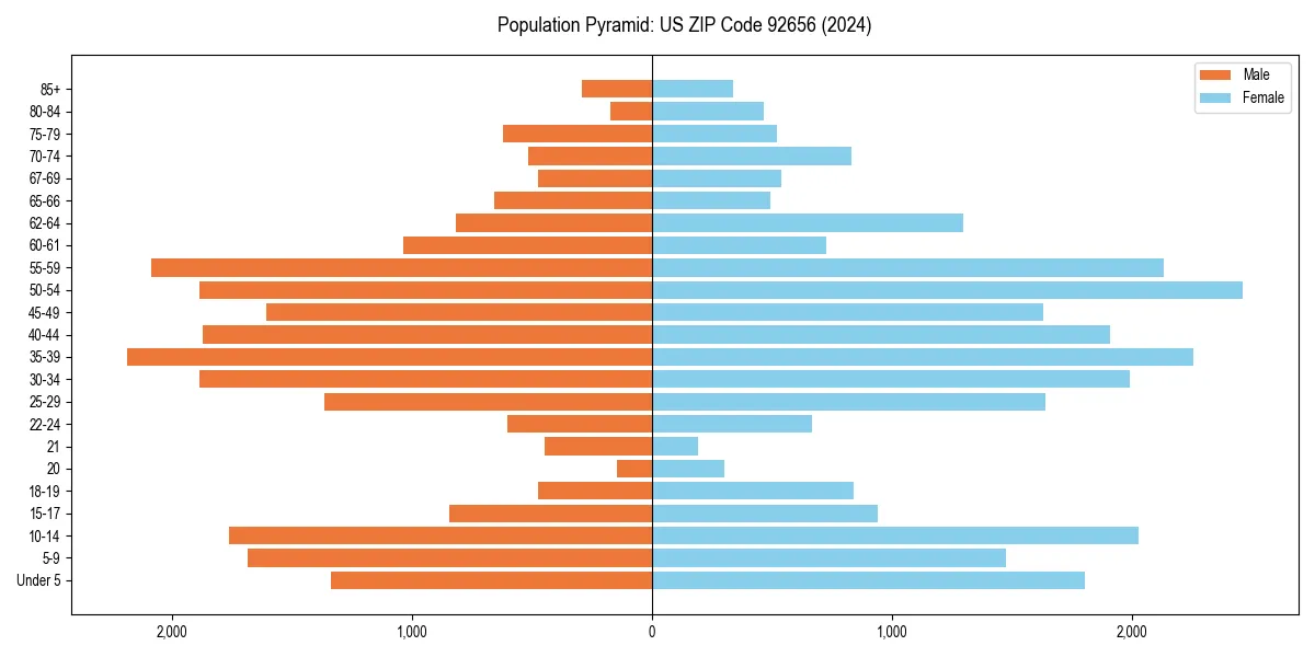 Population pyramid for 