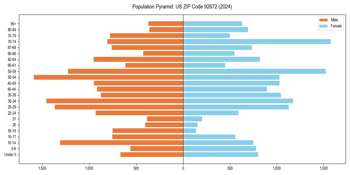 Population pyramid for 