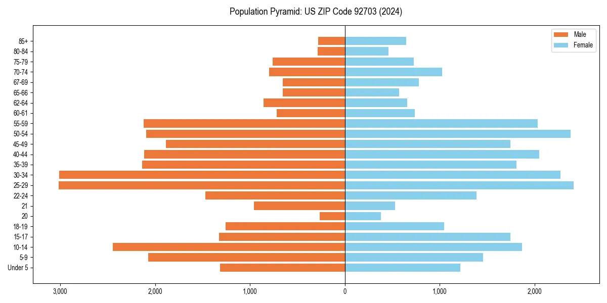 Population pyramid for 