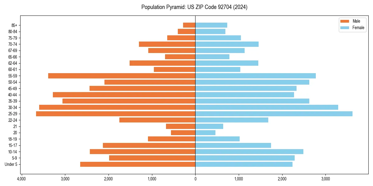 Population pyramid for 
