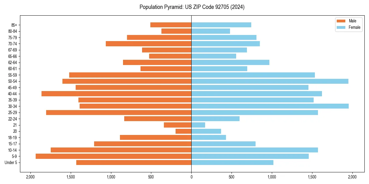 Population pyramid for 