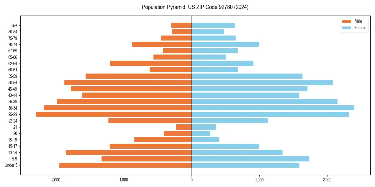 Population pyramid for 