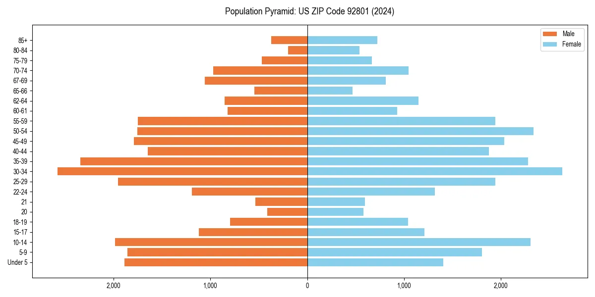 Population pyramid for 