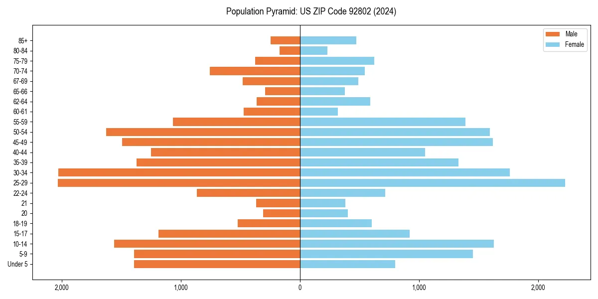 Population pyramid for 