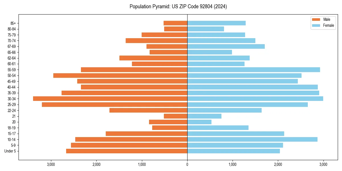 Population pyramid for 