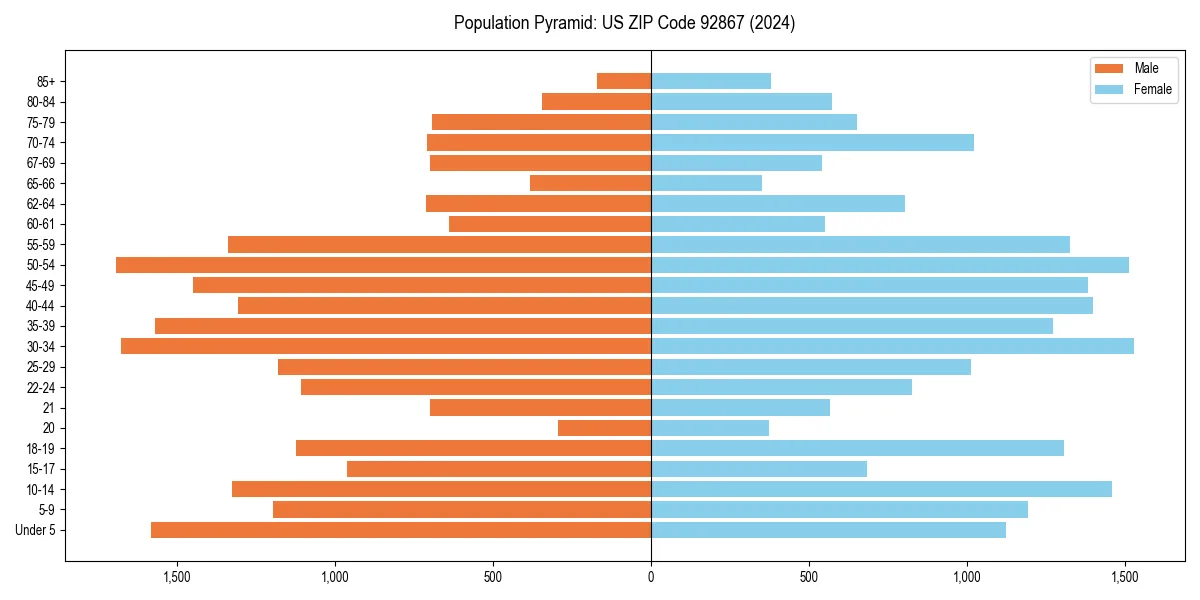 Population pyramid for 