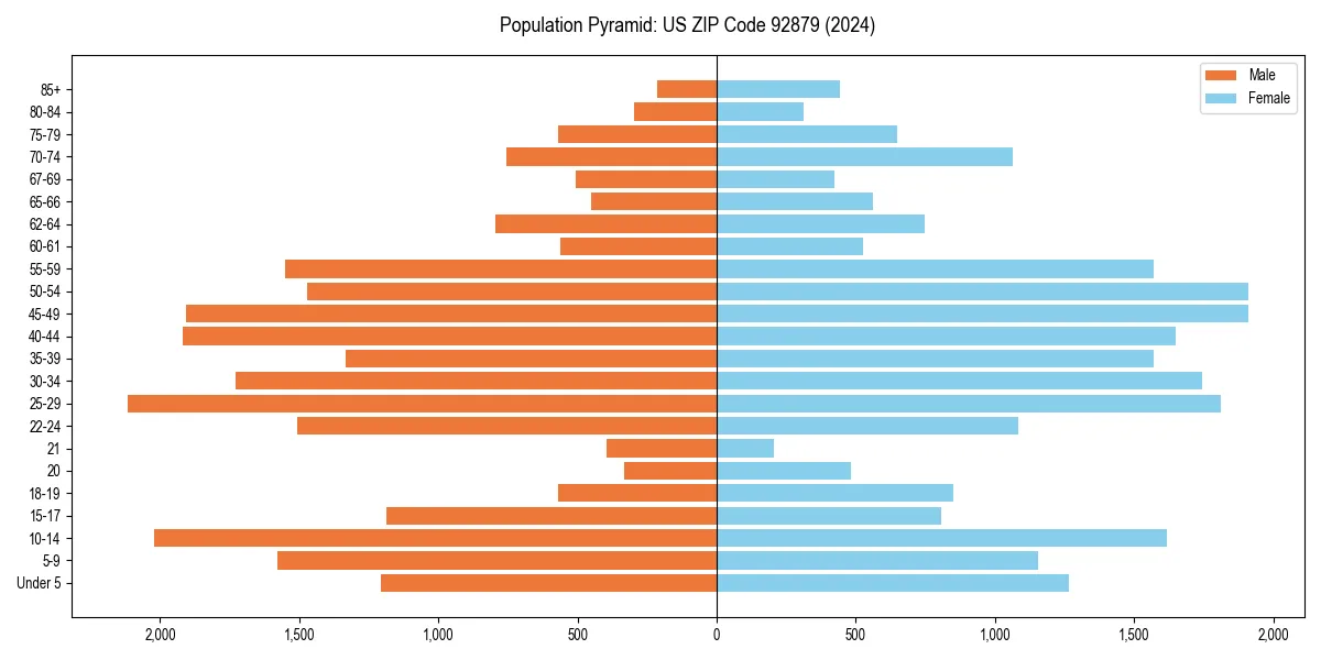 Population pyramid for 