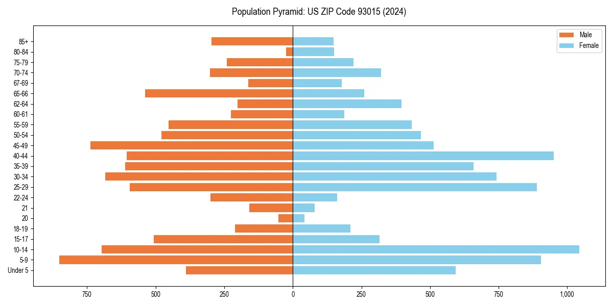 Population pyramid for 