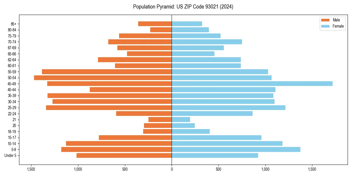 Population pyramid for 