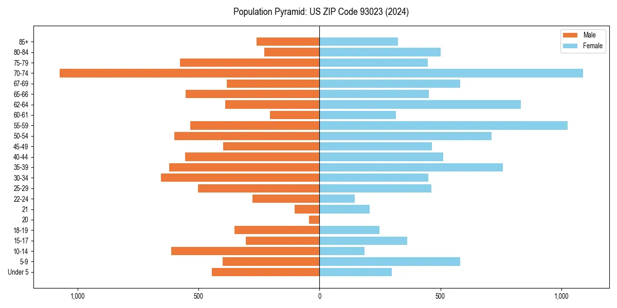 Population pyramid for 