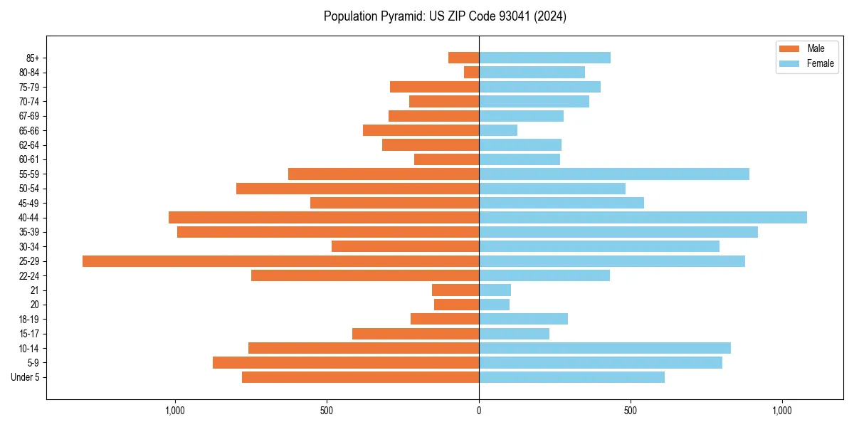 Population pyramid for 
