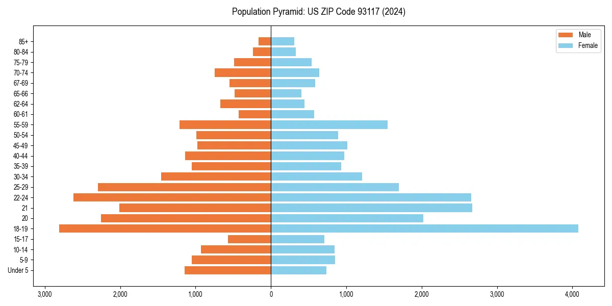 Population pyramid for 