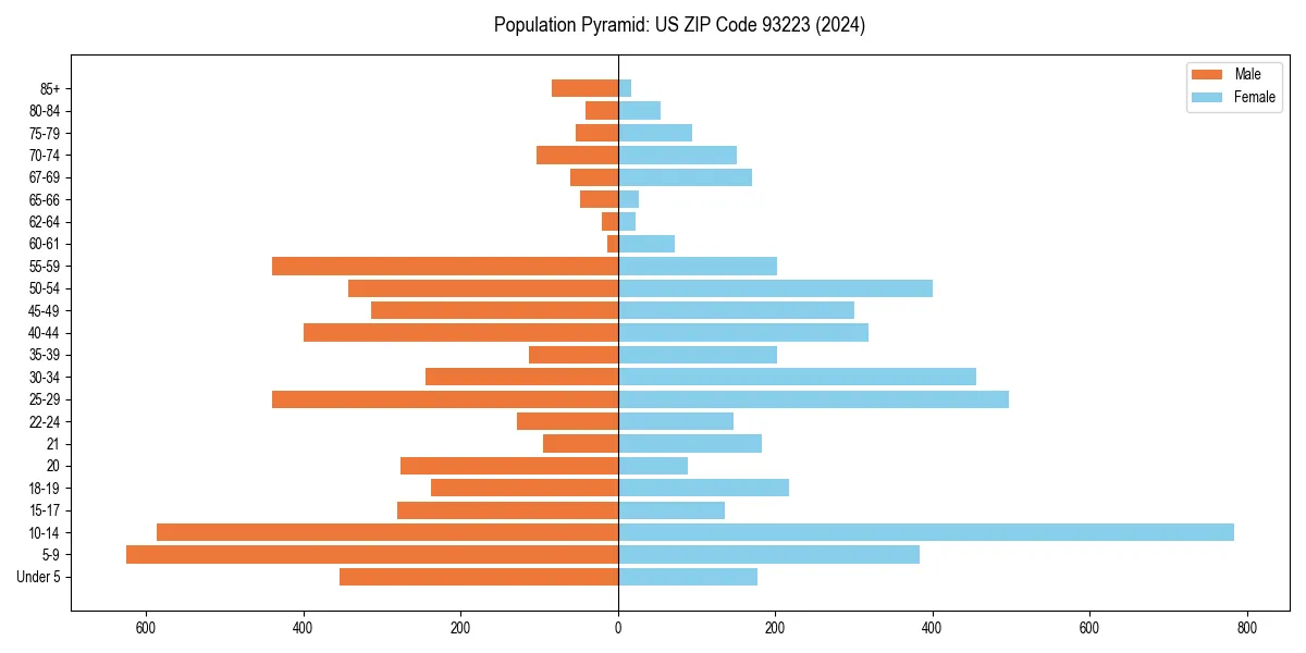Population pyramid for 