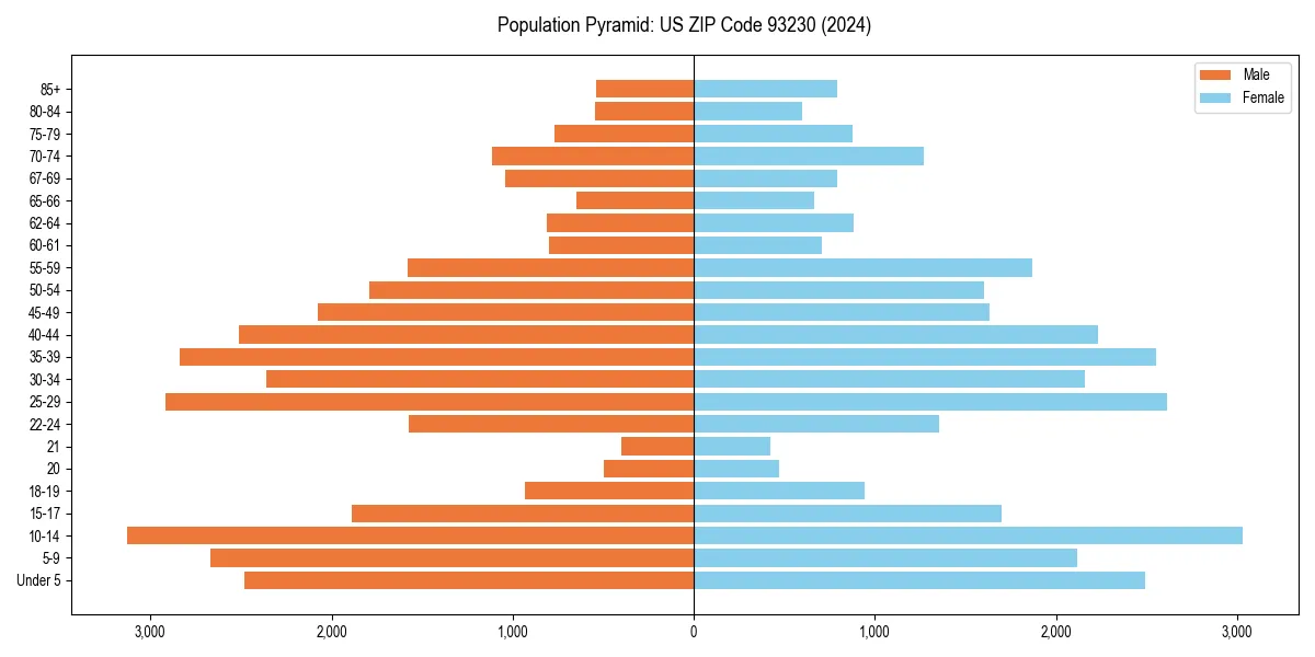 Population pyramid for 