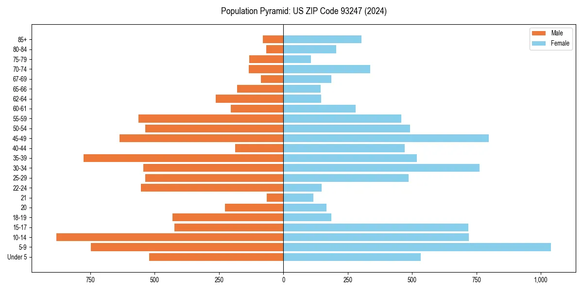 Population pyramid for 
