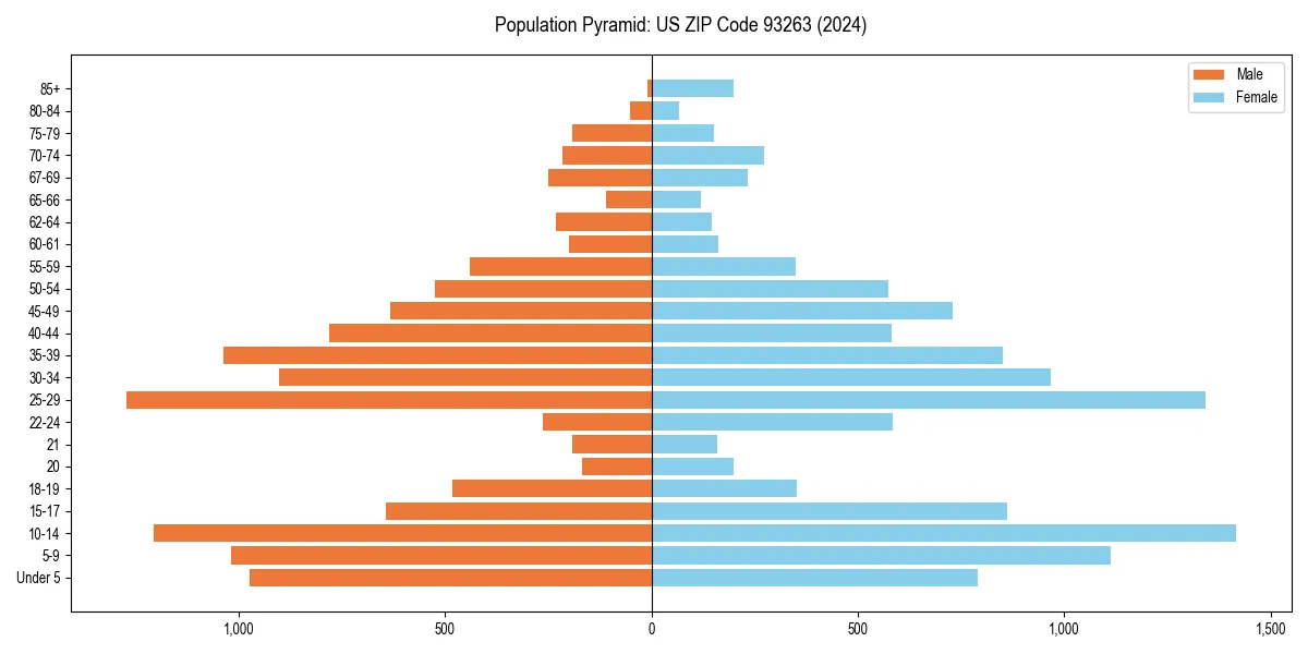 Population pyramid for 