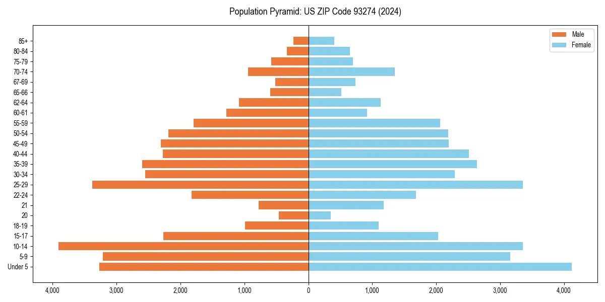 Population pyramid for 