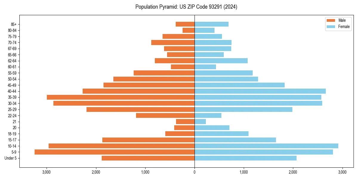 Population pyramid for 
