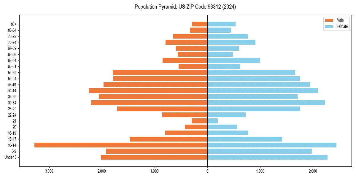 Population pyramid for 