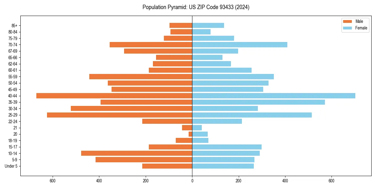 Population pyramid for 