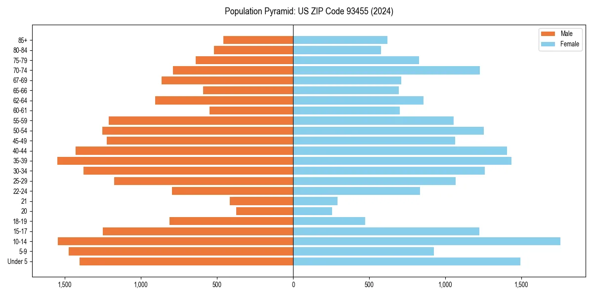 Population pyramid for 