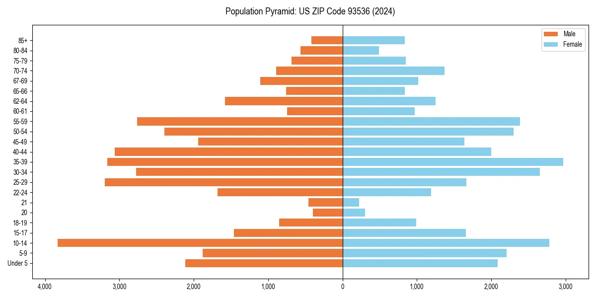 Population pyramid for 